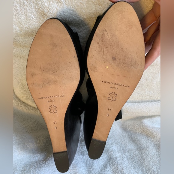 NEW 11 Loeffler Randall x SUNO Estrella Black Suede Platform slingback sandal - Picture 7 of 7